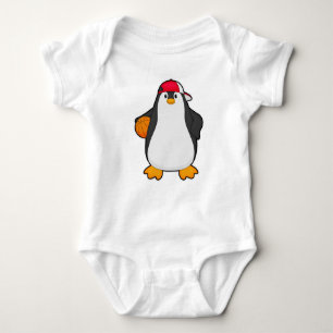 Pinguïn als Basketballspeler met Basketball Romper