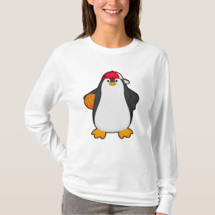 Pinguïn als Basketballspeler met Basketball T-shirt