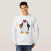 Pinguïn als Basketballspeler met Basketball T-shirt (Voorkant volledig)