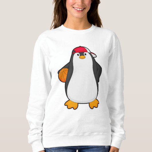 Pinguïn als Basketballspeler met Basketball Trui (Voorkant)