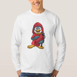 Pinguïn als brandblusapparaat met brandblusapparaa t-shirt