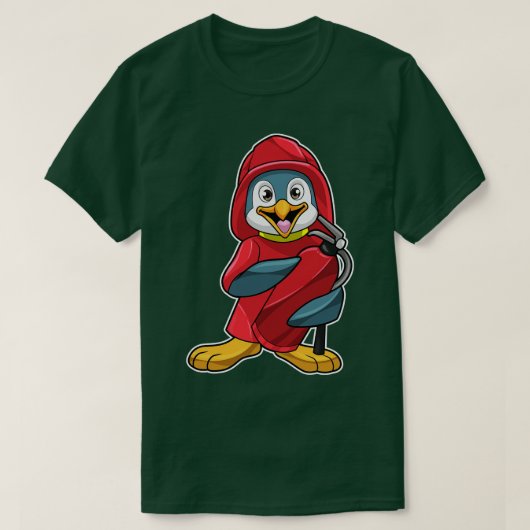 Pinguïn als brandblusapparaat met brandblusapparaa t-shirt (Design voorkant)