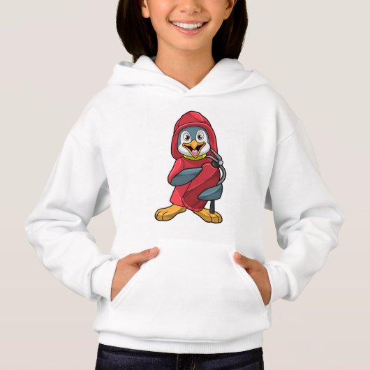 Pinguïn als brandweerman met blusapparaat (Voorkant)