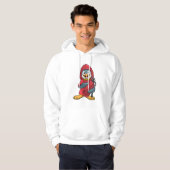 Pinguïn als brandweerman met blusapparaat hoodie (Voorkant volledig)