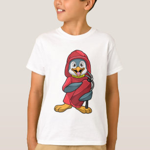 Pinguïn als brandweerman met blusapparaat t-shirt