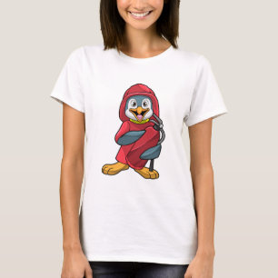 Pinguïn als brandweerman met blusapparaat t-shirt