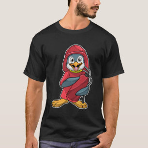 Pinguïn als brandweerman met blusapparaat t-shirt