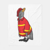 Pinguïn als brandweerman met Helmet Fleece Deken (Voorkant)