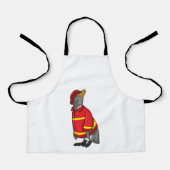 Pinguïn als brandweerman met Helmet Schort (Voorkant)