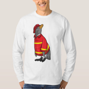 Pinguïn als brandweerman met Helmet T-shirt