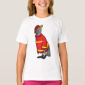 Pinguïn als brandweerman met Helmet T-shirt (Voorkant)