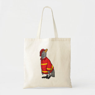 Pinguïn als brandweerman met Helmet Tote Bag