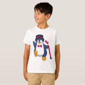 Pinguïn als Bruidegom met Das T-shirt (Voorkant volledig)