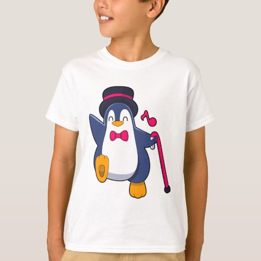 Pinguïn als Bruidegom met Das T-shirt (Voorkant)