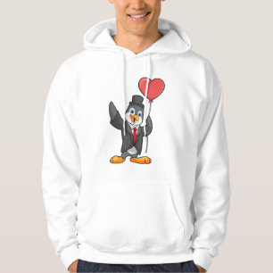 Pinguïn als Bruidegom met Hartballon Hoodie