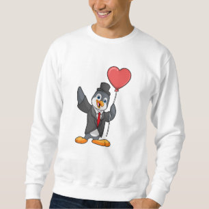 Pinguïn als Bruidegom met Hartballon Trui