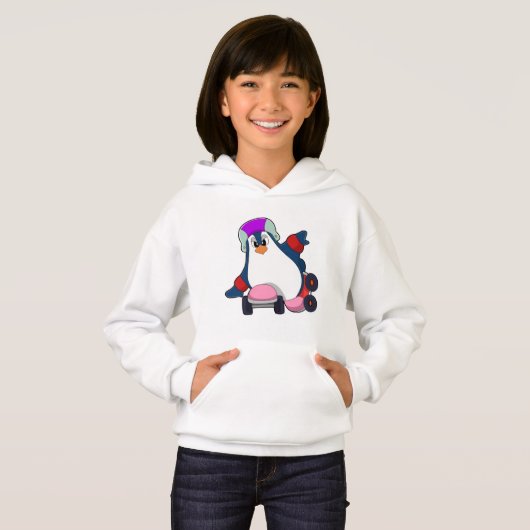 Pinguïn als gealigneerde Skater met gealigneerde S (Voorkant volledig)