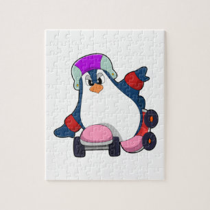 Pinguïn als gealigneerde Skater met gealigneerde S Legpuzzel