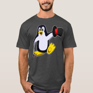 Pinguïn als Gentleman met Pet Wandelstok T-shirt