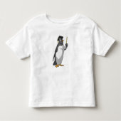 Pinguïn als leraar met wijzer kinder shirts (Voorkant)