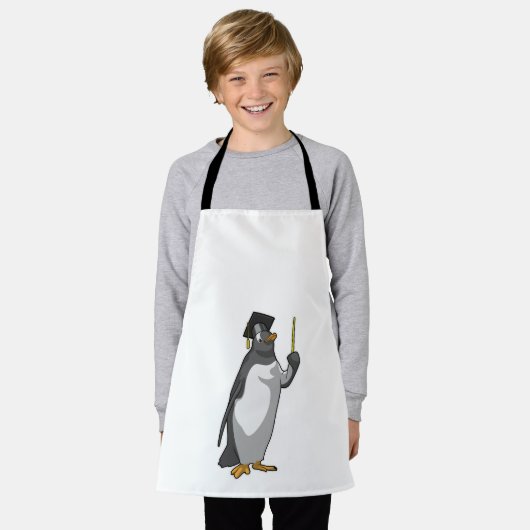 Pinguïn als leraar met wijzer schort (Gedragen)