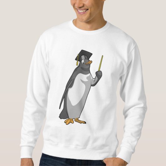 Pinguïn als leraar met wijzer trui (Voorkant)