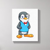 Pinguïn als Nerd met bril Canvas Afdruk (Voorkant)