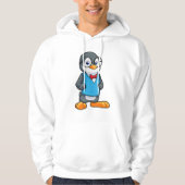 Pinguïn als Nerd met bril Hoodie (Voorkant)