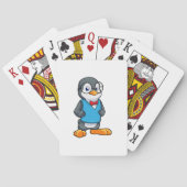 Pinguïn als Nerd met bril Pokerkaarten (Achterkant)