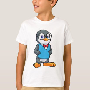 Pinguïn als Nerd met bril T-shirt