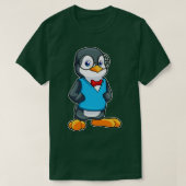 Pinguïn als Nerd met bril T-shirt (Design voorkant)