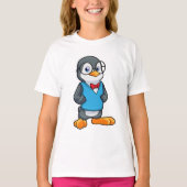 Pinguïn als Nerd met bril T-shirt (Voorkant)