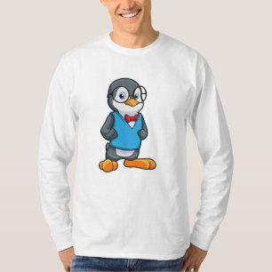 Pinguïn als Nerd met bril T-shirt
