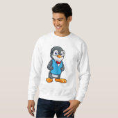 Pinguïn als Nerd met bril Trui (Voorkant volledig)