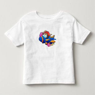 Pinguïn als piloot met vliegtuig kinder shirts