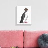 Pinguïn als piraat met Pet Canvas Afdruk (Insitu (Woonkamer))