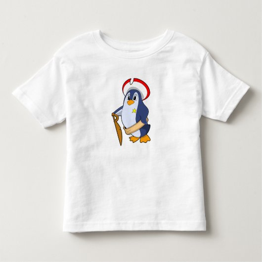 Pinguïn als piraat met Pet Kinder Shirts (Voorkant)