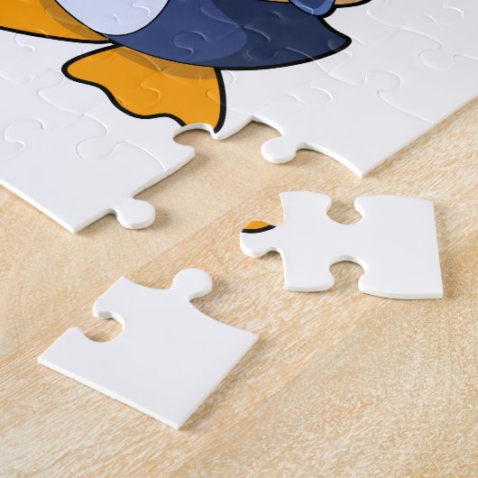 Pinguïn als piraat met Pet Legpuzzel (Zijkant)