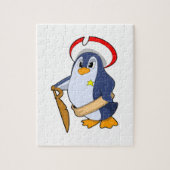 Pinguïn als piraat met Pet Legpuzzel (Verticaal)