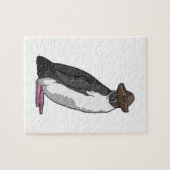 Pinguïn als piraat met Pet Legpuzzel (Horizontaal)