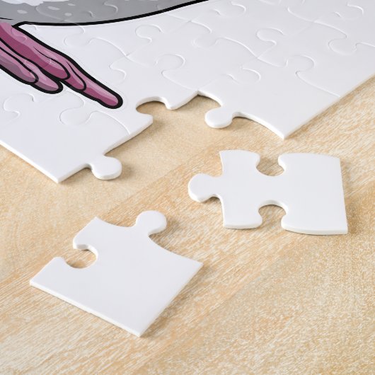 Pinguïn als piraat met Pet Legpuzzel (Zijkant)