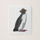 Pinguïn als piraat met Pet Legpuzzel (Verticaal)