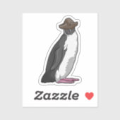 Pinguïn als piraat met Pet Sticker (Vel)