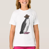 Pinguïn als piraat met Pet T-shirt (Voorkant)