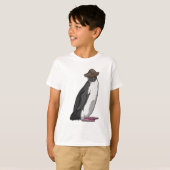 Pinguïn als piraat met Pet T-shirt (Voorkant volledig)