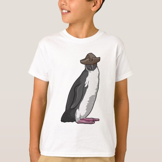 Pinguïn als piraat met Pet T-shirt (Voorkant)