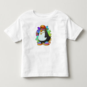 Pinguïn als schilder met verstuiving kinder shirts