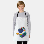 Pinguïn als Skater met skateboard Schort (Gedragen)