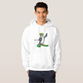 Pinguïn als skiër en Pet Hoodie (Voorkant volledig)