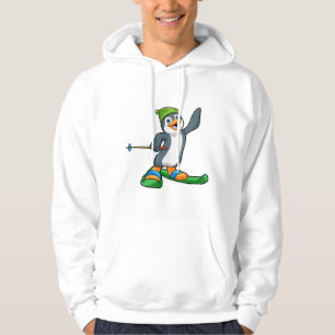 Pinguïn als skiër en Pet Hoodie